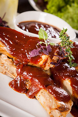 Image showing Delicious grilled pork ribs