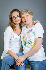 Image showing Loving grandmother and granddaughter