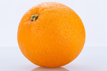 Image showing Fresh orange halved to show the pulp