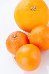 Image showing Fresh orange halved to show the pulp