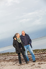 Image showing happy senior couple elderly people together outdoor