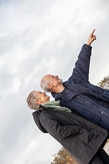 Image showing happy senior couple elderly people together outdoor