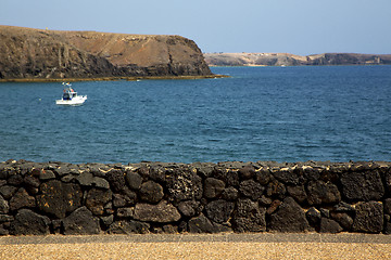 Image showing coast lanzarote  in spain musk pond    water  