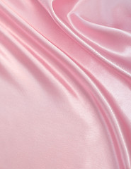 Image showing Smooth elegant pink silk as background 