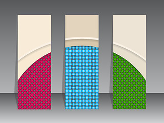 Image showing Label set seamless patterns