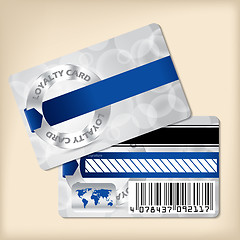 Image showing Loyalty card design with blue ribbon
