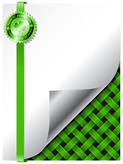Image showing St patricks day background design with green badge