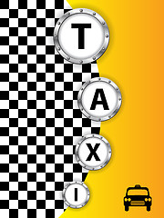 Image showing Taxi background design with metallic rings