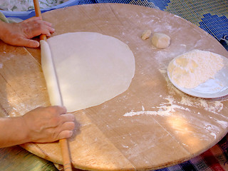 Image showing Making noodles