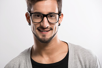 Image showing Handsome young man with glasses