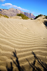 Image showing abstract yellow dune  hil and mountain    lanzarote spain 