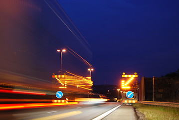 Image showing Big truck in the night Series of 3 shots)