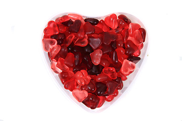 Image showing red jelly candy hearts 