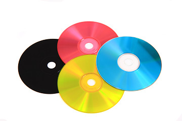 Image showing CD or DVD as CMYK color model