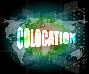 Image showing colocation - media communication on the internet
