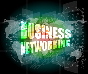 Image showing business networking icon on digital screen