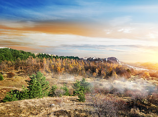 Image showing Fog in the canyon