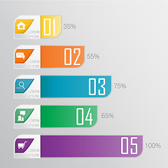 Image showing Set of ribbons. Infographic design