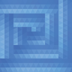 Image showing Abstract background of blue triangles