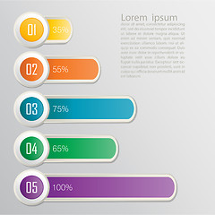 Image showing Set of ribbons. Infographic design