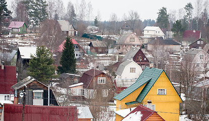 Image showing suburb dacha settlement in Russia