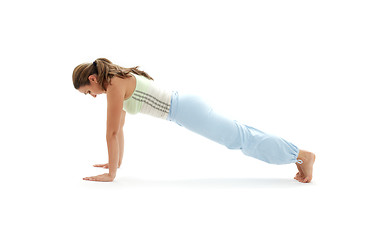 Image showing chaturanga dandasana four-limbed staff pose