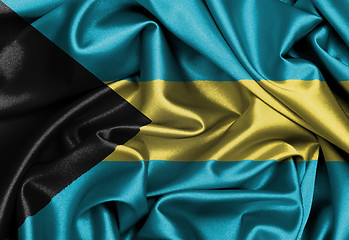 Image showing Satin flag, three dimensional render