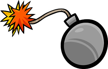 Image showing bomb clip art cartoon illustration