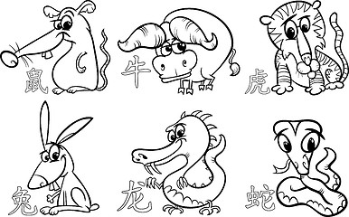 Image showing chinese zodiac horoscope signs