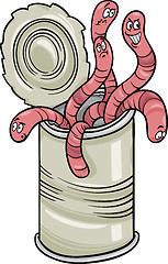 Image showing can of worms saying cartoon