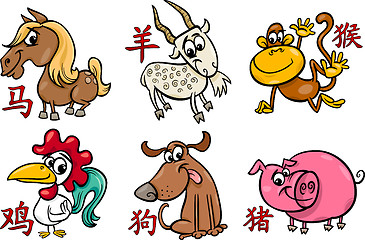 Image showing chinese zodiac horoscope signs