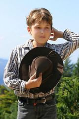 Image showing Country farm boy