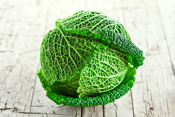 Image showing fresh savoy cabbage 