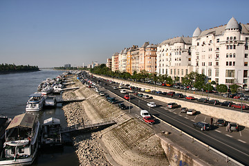 Image showing Danube river and city streets