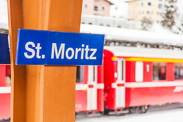 Image showing St. Moritz Train Station