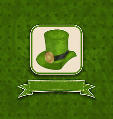 Image showing Holiday background with hat and ribbon for St. Patrick's Day