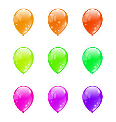 Image showing Set colorful balloons isolated on white background (2)