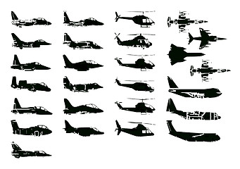 Image showing Aircraft silhouettes