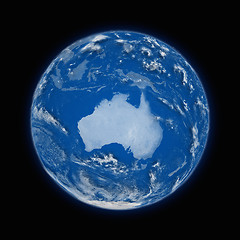 Image showing Australia on planet Earth