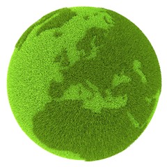 Image showing Europe on green planet