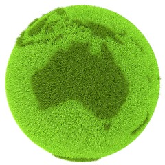 Image showing Australia on green planet
