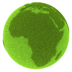 Image showing Africa on green planet