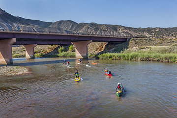 Image showing paddle race on Colorado River