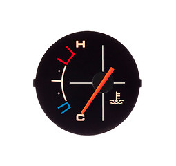 Image showing Temperature guage of a motorbike