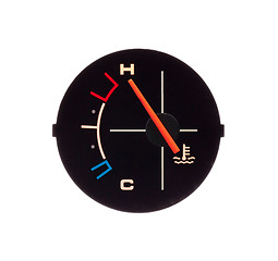 Image showing Temperature guage of a motorbike