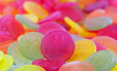 Image showing Colorful candy faces