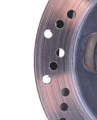 Image showing Single disc brake rotor of a motorcycle