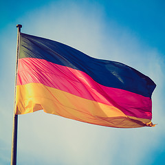 Image showing Retro look German flag
