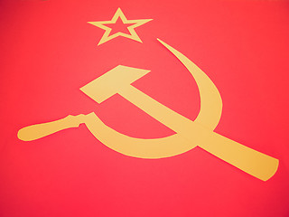 Image showing Retro look CCCP Flag