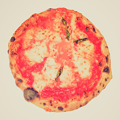 Image showing Retro look Pizza Margherita